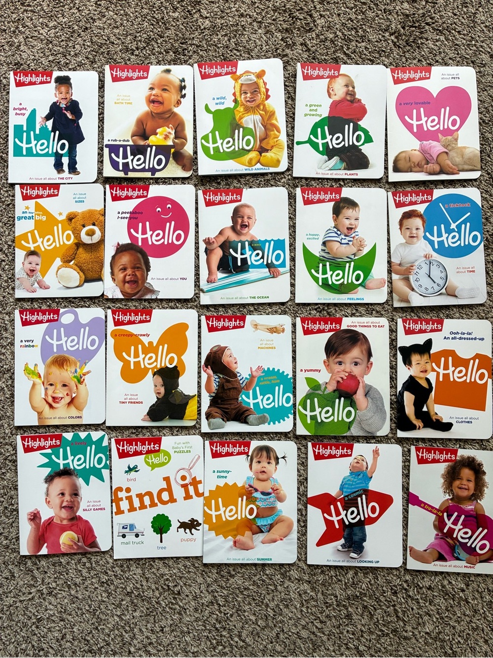 20 Highlights Hello Baby Book Set - Colorful Baby Picture Books